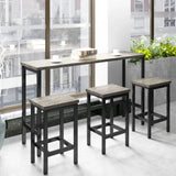 4-Piece Gray Counter Height Dining Table Set With Stools - Omega Lifestyles