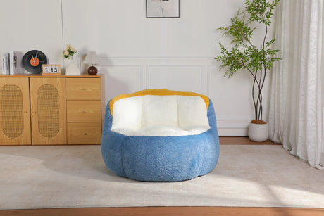 Multicolor Faux Fur Oversized Foam Filled Bean Bag Chair - Omega Lifestyles