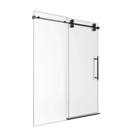 Frameless Matte Black 8mm Tempered Glass Shower Door - Omega Lifestyles