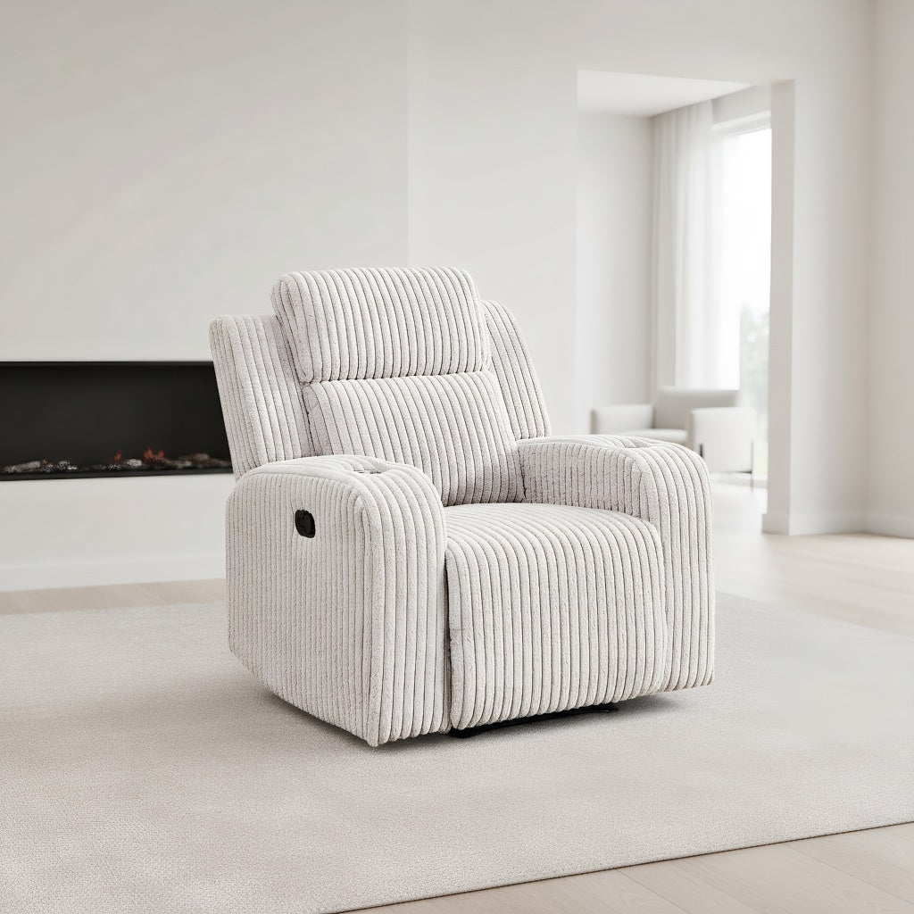 Corduroy Manual Recliner Sofa Chair With Bluetooth Speakers