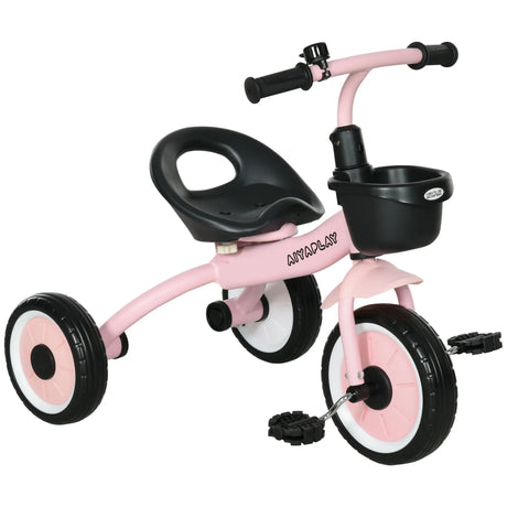 Adjustable Seat Toddler Metal Tricycle With Bell Basket - Omega Lifestyles