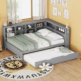 Full Size Wooden Daybed With Trundle USB Charging Station - Omega Lifestyles