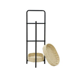 Farmhouse 3-Tier Handwoven Paper Rope Side Table - Omega Lifestyles