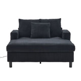 Oversized Corduroy Recliner Sofa With USB Charging - Omega Lifestyles