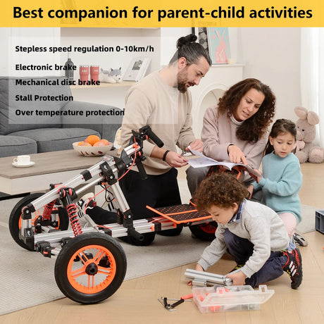 Modular Aluminum Electric Kids Go-Kart With Upgradable Modules - Omega Lifestyles