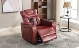 Power Recliner Chair PU Leather With USB Tray Table - Omega Lifestyles