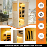 Single Person Spruce Wood Far Infrared Sauna - Omega Lifestyles