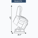 Power Lift Recliner Chair With Heat Massage and Wood Armrests - Omega Lifestyles