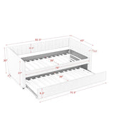 Twin Upholstered Linen Daybed With Functional Trundle - Omega Lifestyles