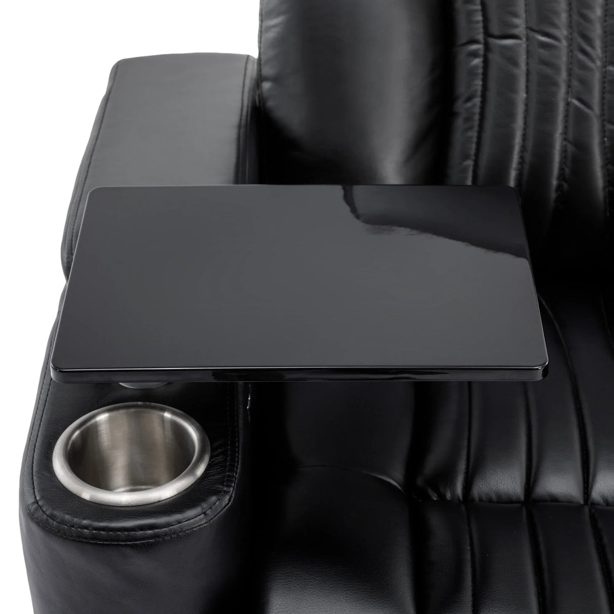 Power Swivel PU Leather Recliner Chair With Tray Table - Omega Lifestyles