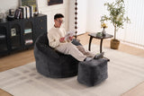 Extra Soft Chenille Memory Foam Bean Bag Chair - Omega Lifestyles