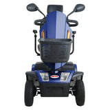 Heavy Duty Blue Metal Mobility Scooter With Suspension - Omega Lifestyles