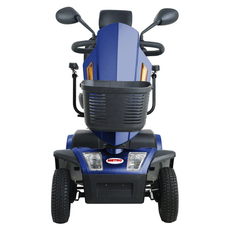Heavy Duty Blue Metal Mobility Scooter With Suspension - Omega Lifestyles