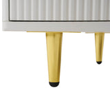 Modern White MDF Coffee Table With Storage Drawers And Lighting - Sleep Galleria
