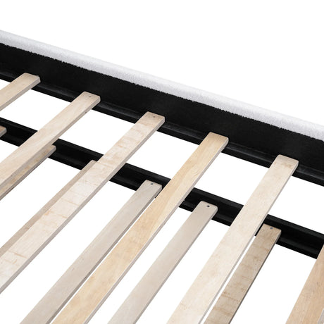 Twin Upholstered Platform Bed Frame With Trundle White - Omega Lifestyles