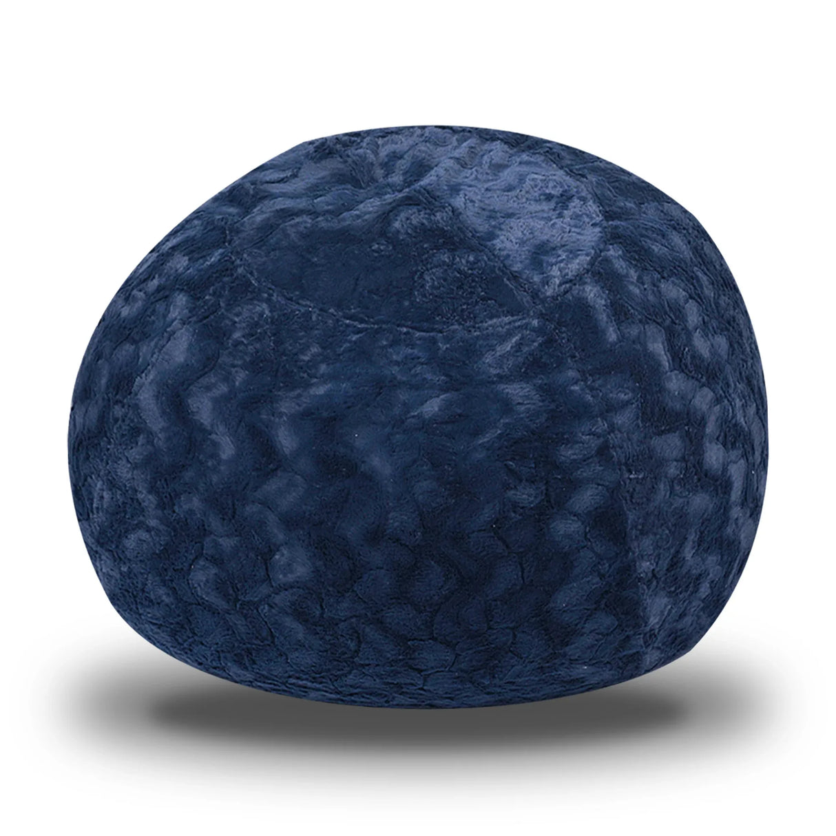 Navy Faux Fur Memory Foam Bean Bag Chair - Omega Lifestyles