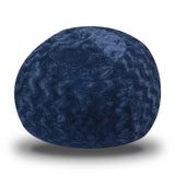 Navy Faux Fur Memory Foam Bean Bag Chair - Omega Lifestyles