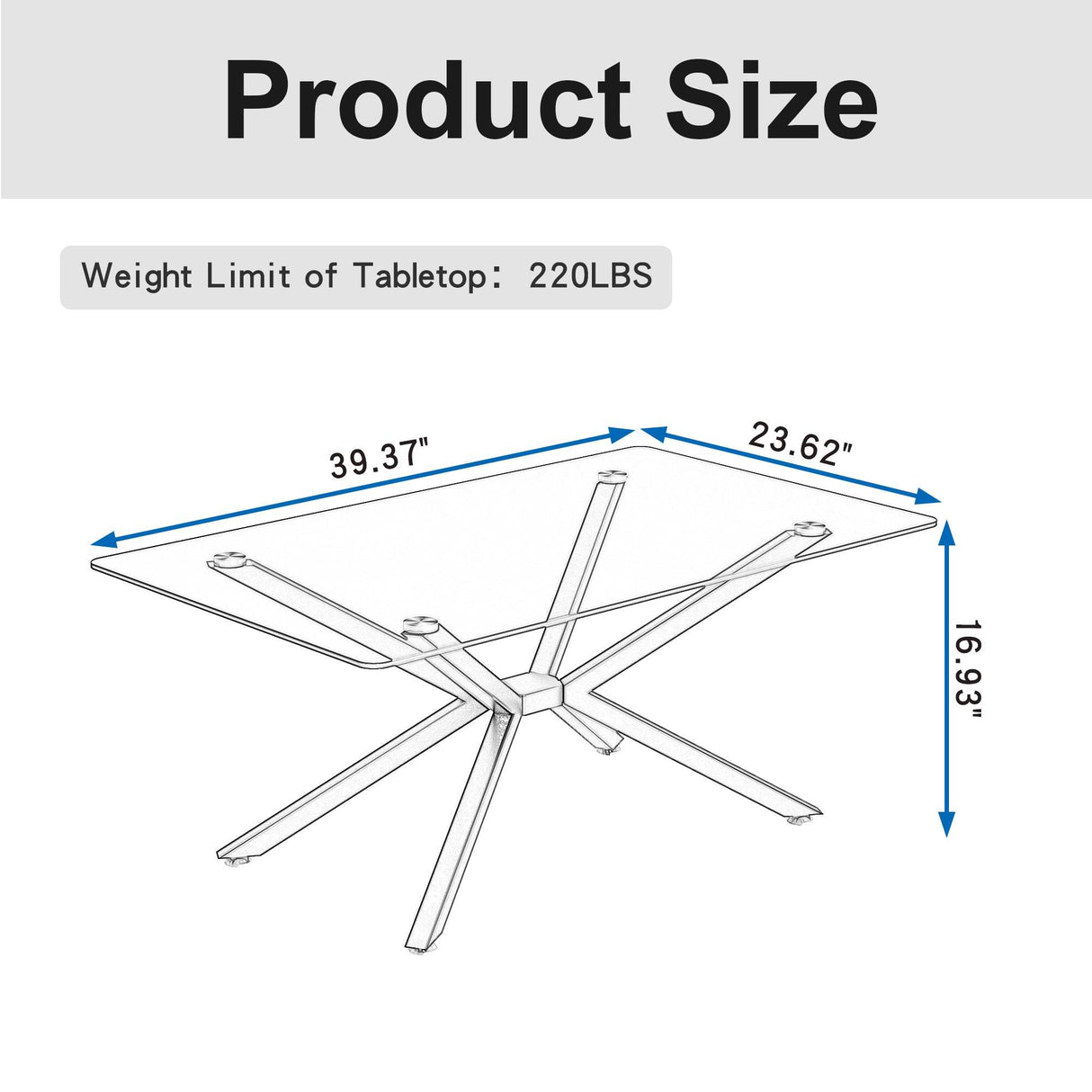 Modern Tempered Glass Rectangular Coffee Table - Sleep Galleria