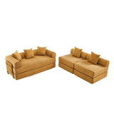 Convertible Corduroy Memory Foam Folding Sofa Bed - Omega Lifestyles