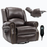 Heat Massage Medium-Firm Swivel Rocker Recliner Chair - Omega Lifestyles