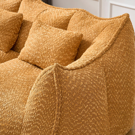 Chenille Dual Bean Bag Chair With Foam Core - Omega Lifestyles