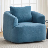 360-Degree Swivel Teddy Fleece Upholstered Accent Chair - Omega Lifestyles