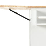 Rolling Mobile Kitchen Island With Solid Wood Top And Storage Cabinet - Omega Lifestyles