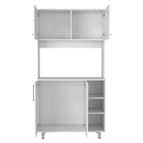 2-Piece Kitchen Island Cart And Pantry Cabinet Set - Omega Lifestyles