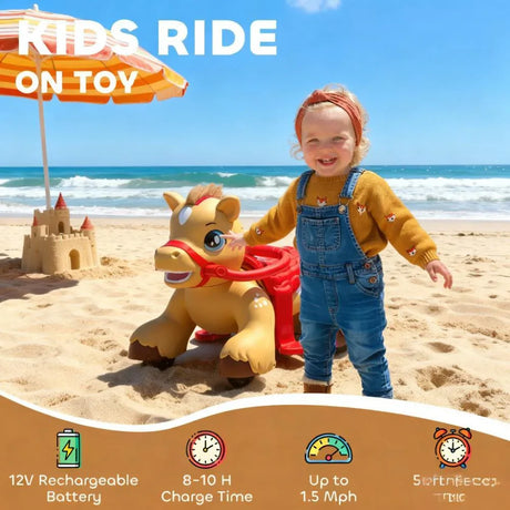 Electric Ride-On Rocking Horse Toy For Toddlers - Omega Lifestyles