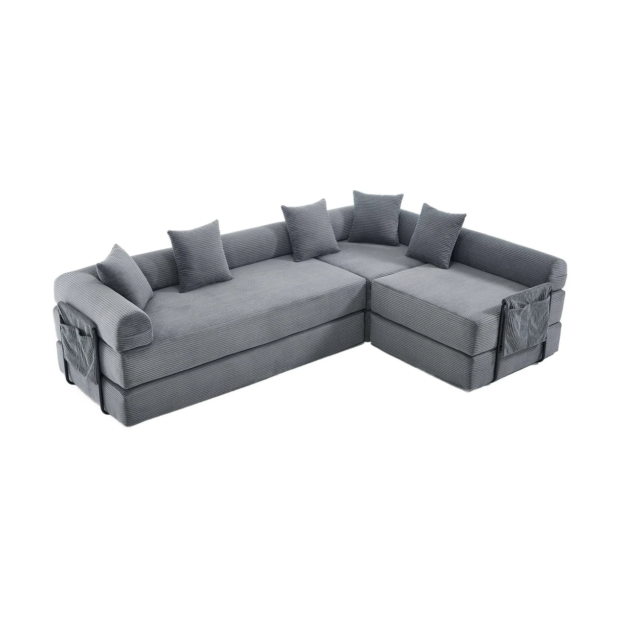Convertible Corduroy Memory Foam Folding Sofa Bed - Omega Lifestyles