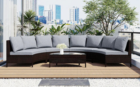 5-Piece All-Weather PE Rattan Outdoor Patio Sofa Set - Omega Lifestyles
