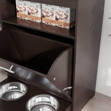 Pet Feeder Station With Storage Cabinet And Raised Bowls - Sleep Galleria