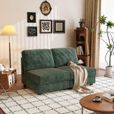 Double-Seater Corduroy Fabric Wood Frame Sofa - Omega Lifestyles