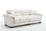 Casual 3-Seater Chenille Pleated Sofa - Omega Lifestyles