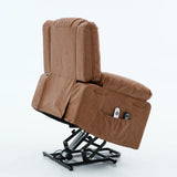 Medium-Firm PU Leather Remote-Controlled Heating Massage Recliner - Omega Lifestyles