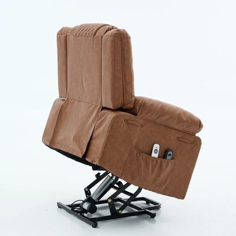 Medium-Firm PU Leather Remote-Controlled Heating Massage Recliner - Omega Lifestyles