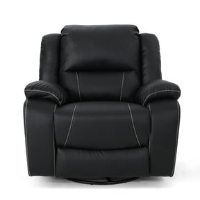 Manual Faux Leather 360-Degree Swivel Recliner Chair - Omega Lifestyles
