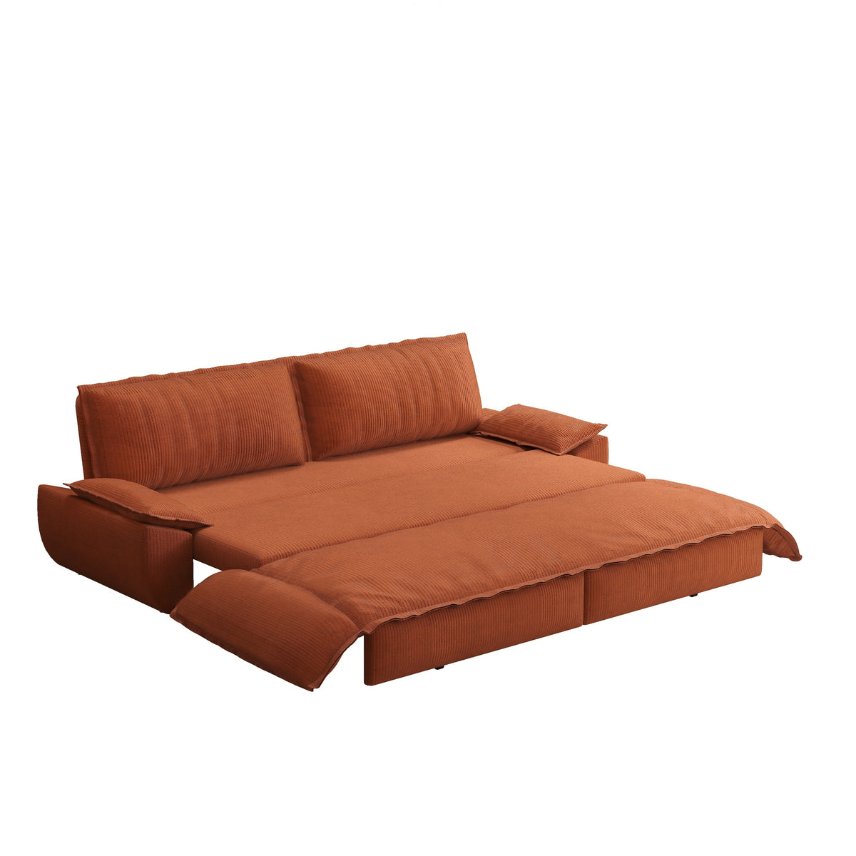 3-in-1 Convertible Corduroy Sleeper Sofa Bed