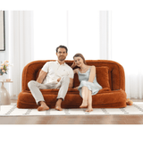 Convertible Adjustable Position Chenille Lazy Loveseat Sofa - Sleep Galleria