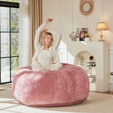 5-Foot Memory Foam Bean Bag Chair With Removable Cover