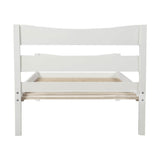Twin Solid Wood Platform Bed With Headboard and Slats - Omega Lifestyles