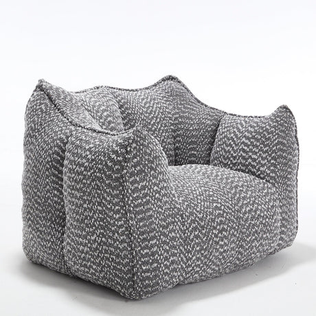 Chenille Bean Bag Chair With Resilient Foam - Omega Lifestyles