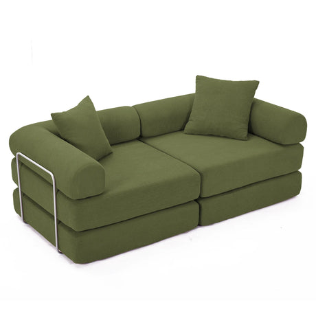 Modular Folding Corduroy Convertible Sofa Bed - Omega Lifestyles