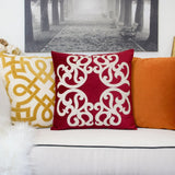 Red 20-Inch Polyester Velvet Pillowcase Cover - Omega Lifestyles