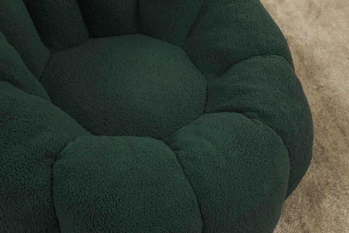 Plush Teddy Fabric Foam Filled Bean Bag Chair - Omega Lifestyles