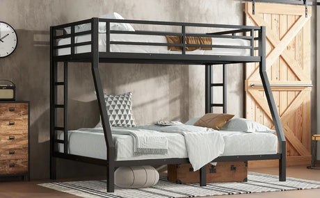 Metal Twin Over Full Heavy Duty Bunk Bed - Omega Lifestyles