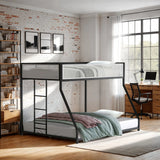 Contemporary Twin Over Full Metal Bunk Bed Mattress Ready - Omega Lifestyles