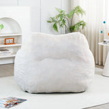 Large Faux Fur High-Density Foam Bean Bag Chair - Omega Lifestyles