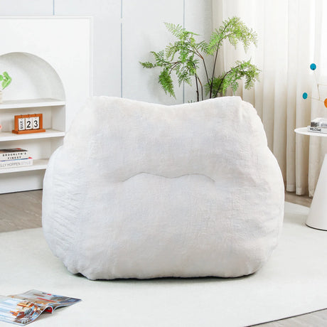 Large Faux Fur High-Density Foam Bean Bag Chair - Omega Lifestyles