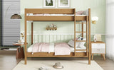 Twin Over Twin Rubber Wood Teddy Fleece Upholstered Bunk Bed - Omega Lifestyles